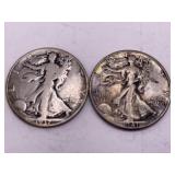 1937 and 1941 Walking Liberty Half Dollars