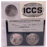 ICCS MS64/65 1889-P Morgan Silver Dollar