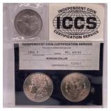 ICCS MS64/65 1882-P Morgan Silver Dollar