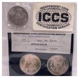 ICCS MS64/65 1884-O Morgan Silver Dollar