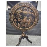 Asian Influenced Painted Tilt Top Table