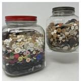 Two Jars of Assorted Buttons