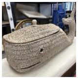 Lidded Bankuan Rope Whale Box