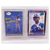 Two 1989 Ken Griffey, Jr. Baseball Cards