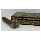 Kaleidoscope and Inlaid Cigar Box