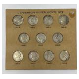 Eleven Coin Silver War Nickel Set
