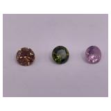 Set of Circle Cushion Cut Sapphire Gemstones