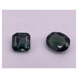 Cushion Cut Teal Sapphire Gemstones