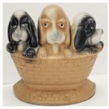 Puppy Basket Cast Iron Door Stop