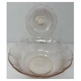 Pink Depression Glass, Sweetheart Bowl and Dish