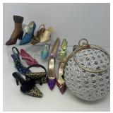 Ball Purse with Miniature Shoe Collection