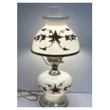Gone with the Wind Milk Glass Table Lamp