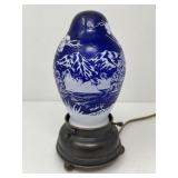 Vintage European Painted, Signed Lamp