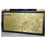 Chinese Botanical Silk Panel