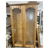 Oak Full Glass Door Cabinet