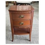 Vintage Bow-Front Nightstand