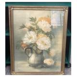 Vintage Framed Floral Print