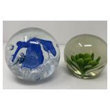 Two Glass Paperweights