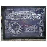 Framed Wrigley Field Blueprint