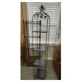 Metal and Stone Tower Shelf