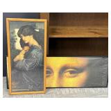 Two Prints, Mona Lisa and Woman