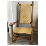 High-Back Porch Rocker with Woven Seat/Back
