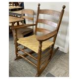 Low-Back Porch Rocker with Woven Seat