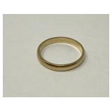 14K Gold Benchmark Wedding Band Size 6.5