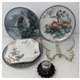 Limoges Plate, Decor Plates, Inkwell, Trinket Box