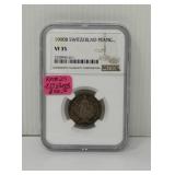 1900-B Swiss Franc NGC VF35
