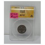 1934 Canada 5 Cent ANACS AU53