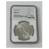 1922 NGC MS64 Peace Dollar