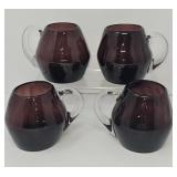 Hand Blown MCM Amethyst Mugs