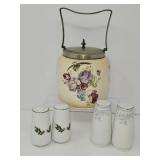 Victorian Porcelain Biscuit Barrel and More