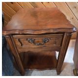 Traditional End Table with Drawer and Shelf