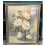 Vintage Framed Floral Print
