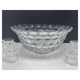 Fostoria American Glass Punch Bowl