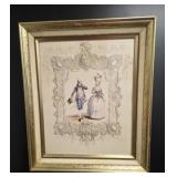 Gold Framed French Style Print