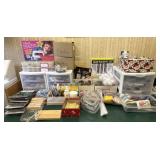 Craft Supplies and Cabinet