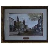 Framed Tryon Street Signed Print by Charles Roy