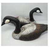 Painted Plastic Geese
