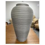 Tall Textured Ribbed Vase