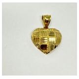 14K Gold JewelAmerica Heart Pendant