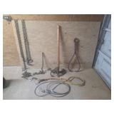 Collection of Outdoor Tools Metal Chains and more