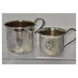 Pair of Sterling Silver Baby Cups