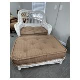 Lane Venture Wicker Settee and Ottoman