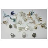 Collection of Glass Hummingbird Ornaments and more