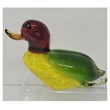 Murano Style Glass Duck