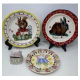 Two Nathalie Lete Plates and Whimsical Decor