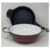 Wolfgang Puck Enameled Wok, D & W Skillet